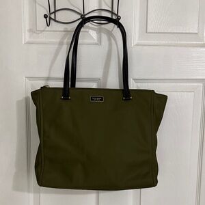 kate spade Olive Green Tote with Black Handles
